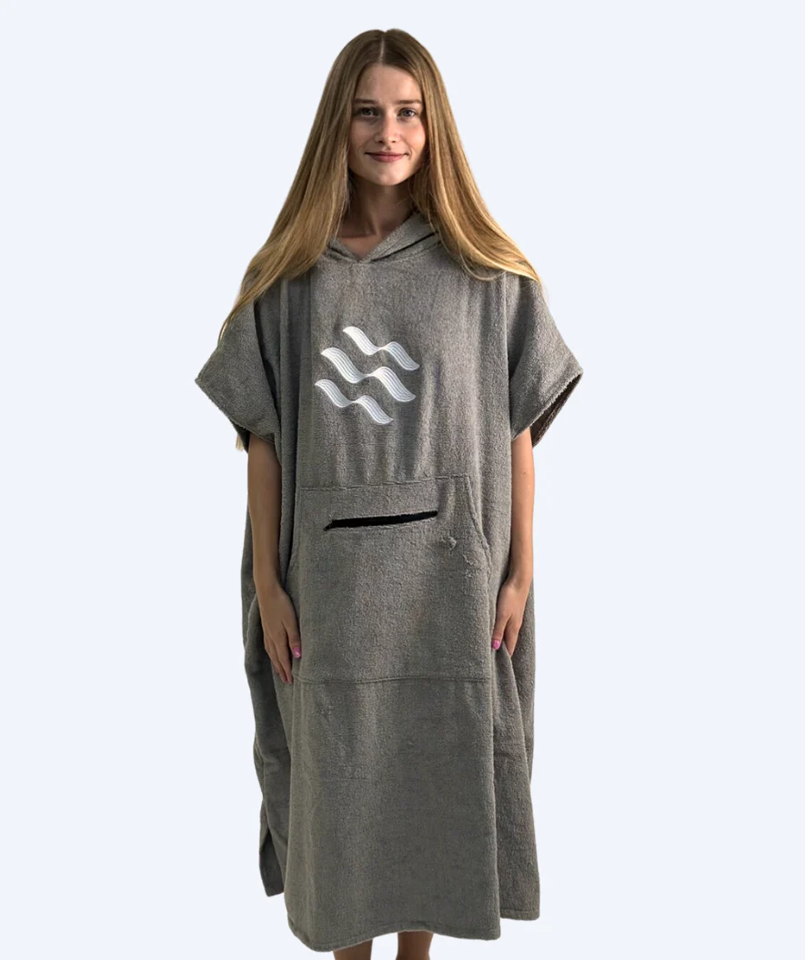Watery Badeponcho für Erwachsene - Baumwolle - Grau - Image 2