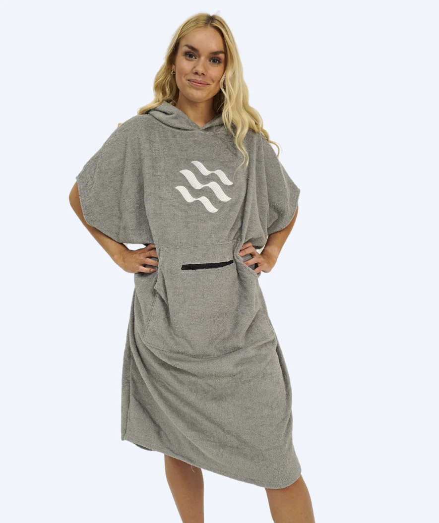Watery Badeponcho für Erwachsene - Baumwolle - Grau - Image 3