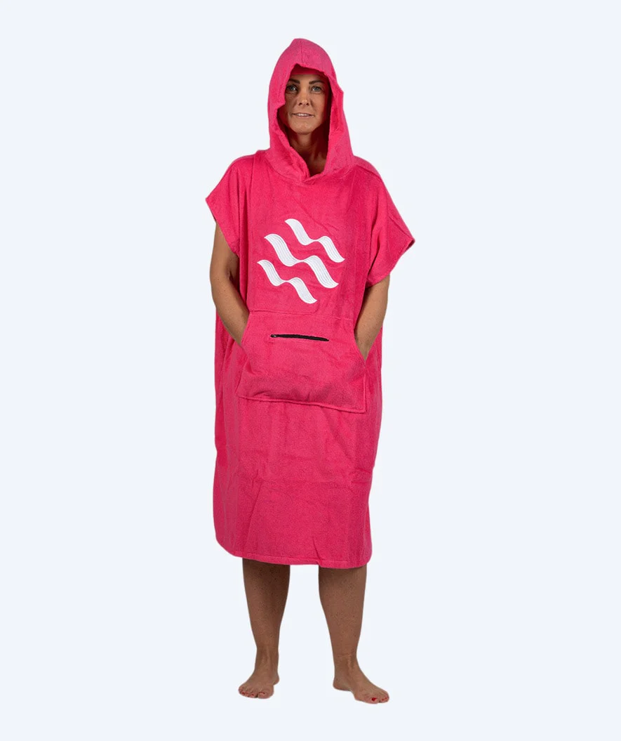 Watery Badeponcho für Erwachsene - Baumwolle - Rosa
