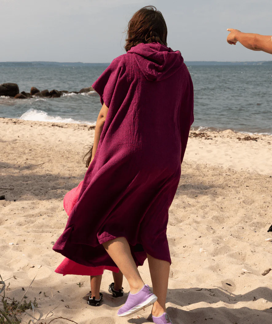 Watery Badeponcho für Erwachsene - Baumwolle - Schwarz - Image 13