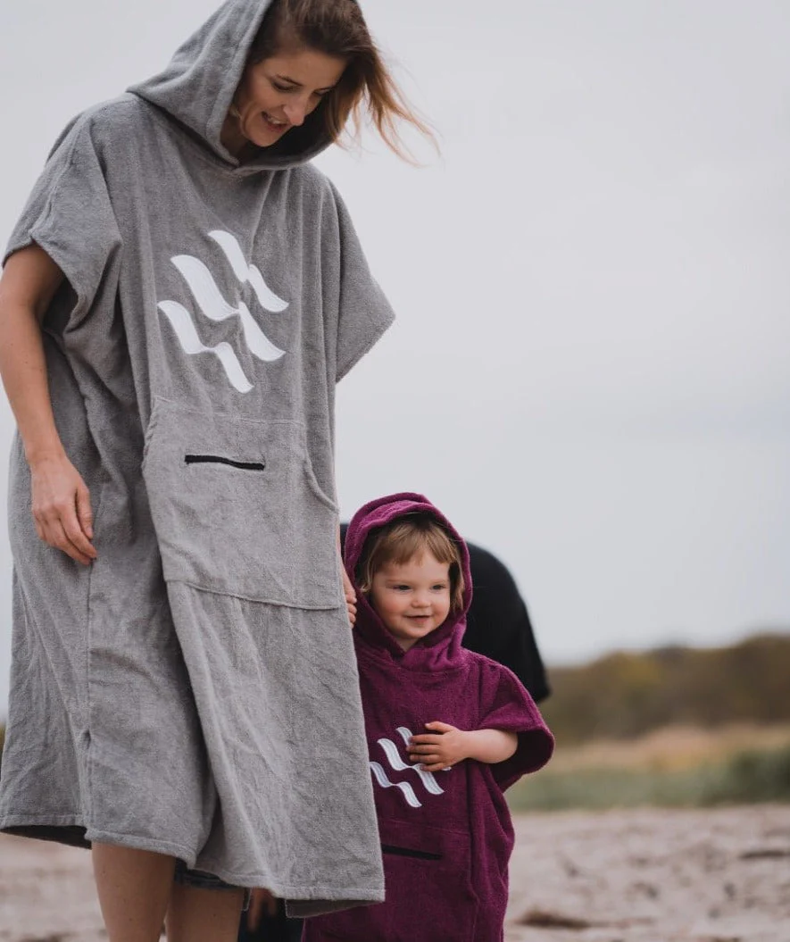 Watery Badeponcho für Erwachsene - Baumwolle - Schwarz - Image 17