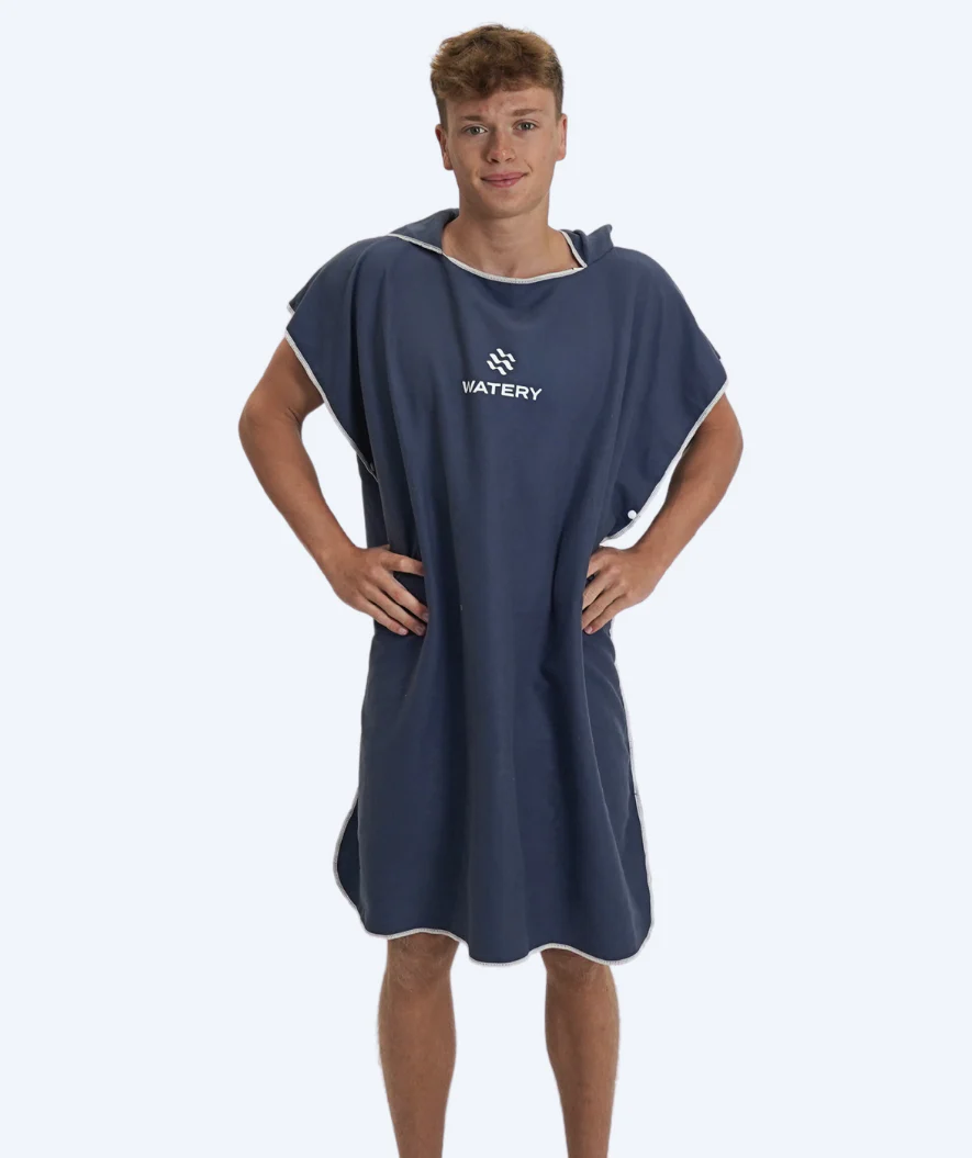 Watery Badeponcho für Erwachsene - Mikrofaser - Donkerblau - Image 4