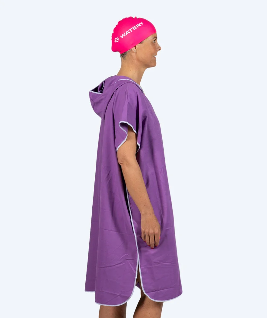 Watery Badeponcho für Erwachsene - Mikrofaser - Lila - Image 2