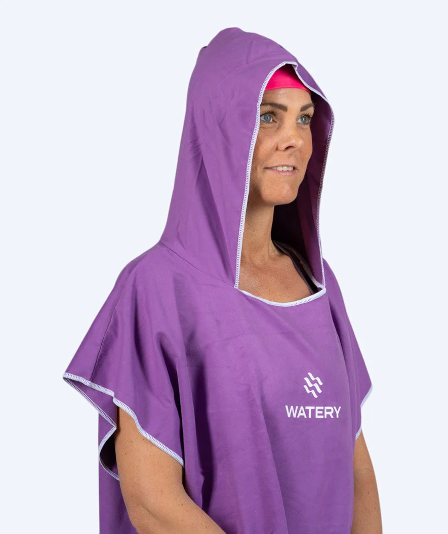 Watery Badeponcho für Erwachsene - Mikrofaser - Lila - Image 5