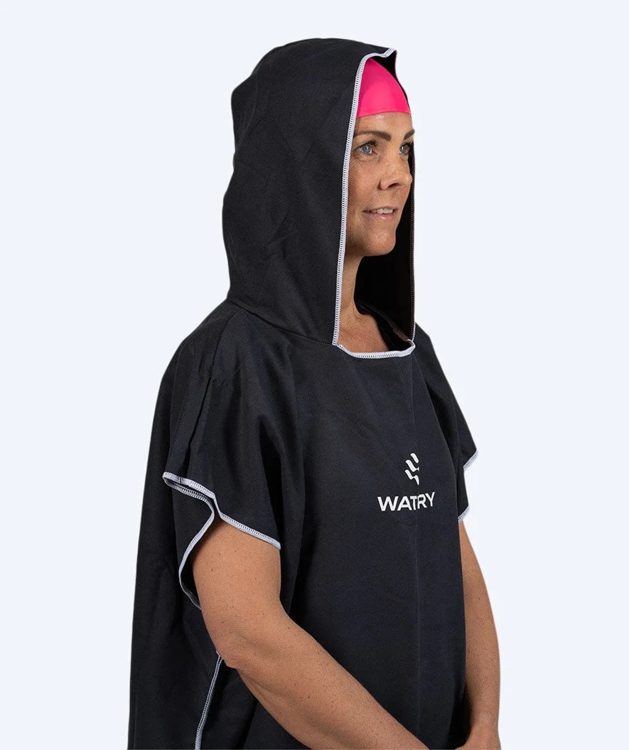 Watery Badeponcho für Erwachsene - Mikrofaser - Schwarz - Image 5