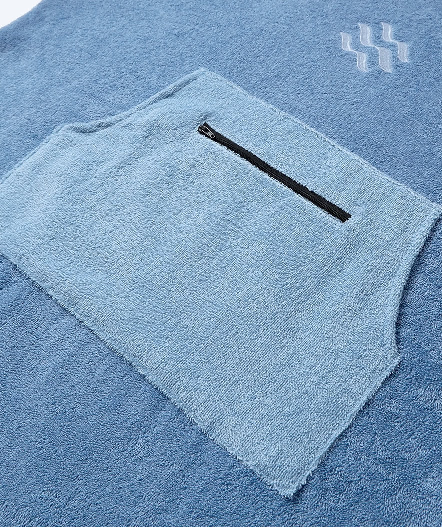Watery Badeponcho für Junioren (6-15) - Baumwolle - Atlantic Blue - Image 12