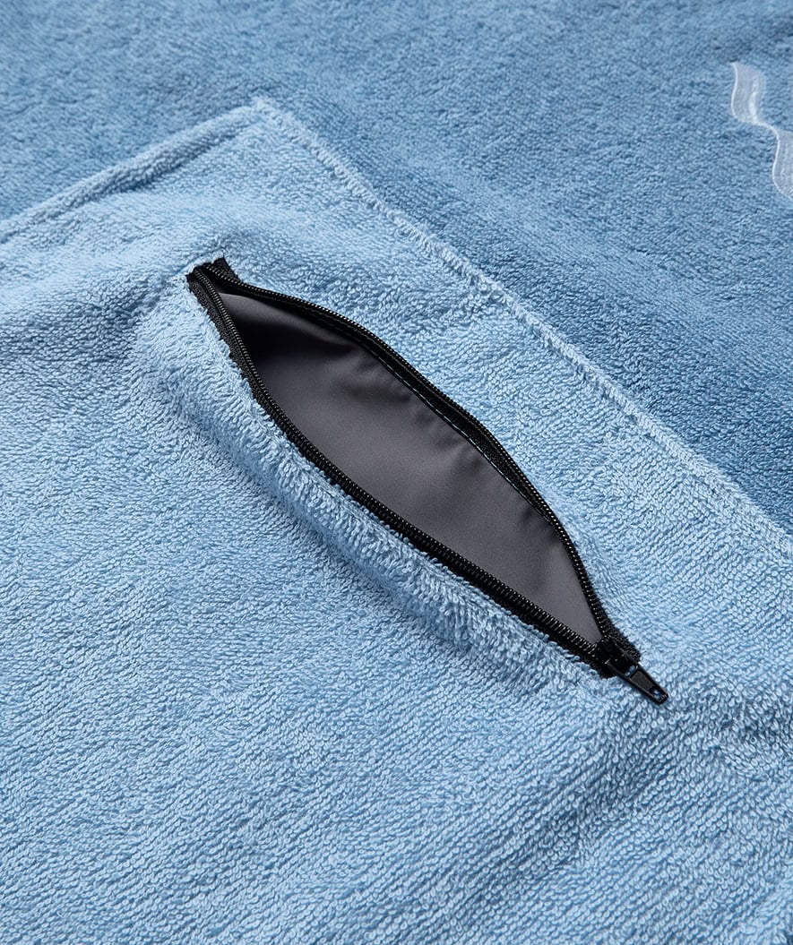 Watery Badeponcho für Junioren (6-15) - Baumwolle - Atlantic Blue - Image 14