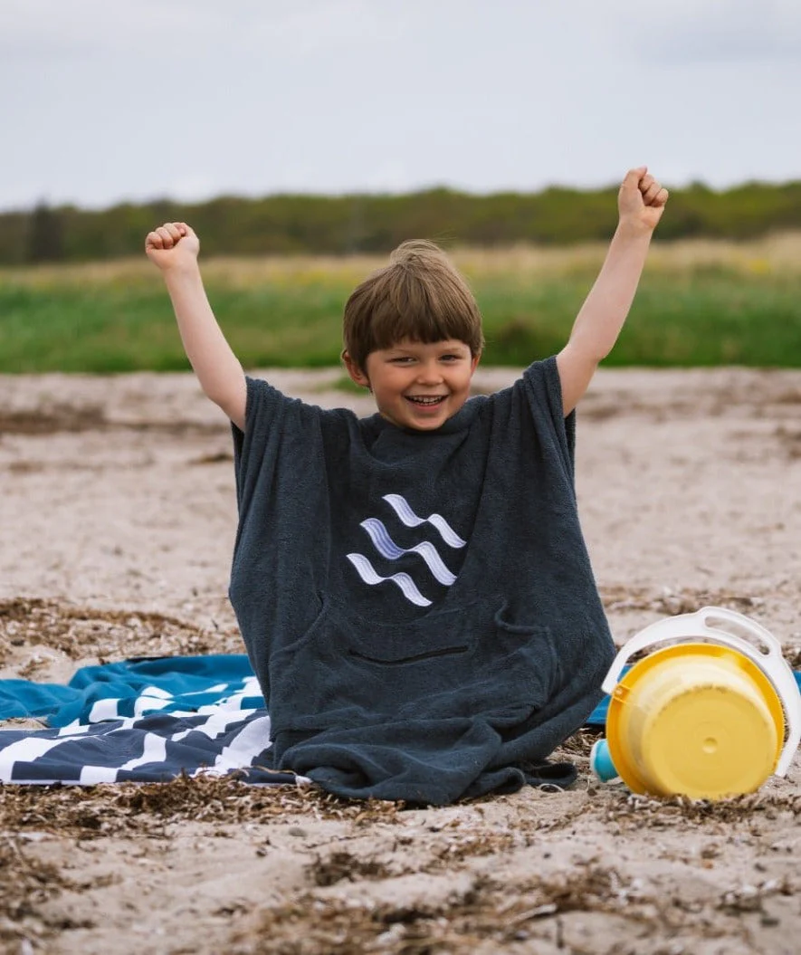 Watery Badeponcho für Junioren (6-15) - Baumwolle - Donkerblau - Image 12