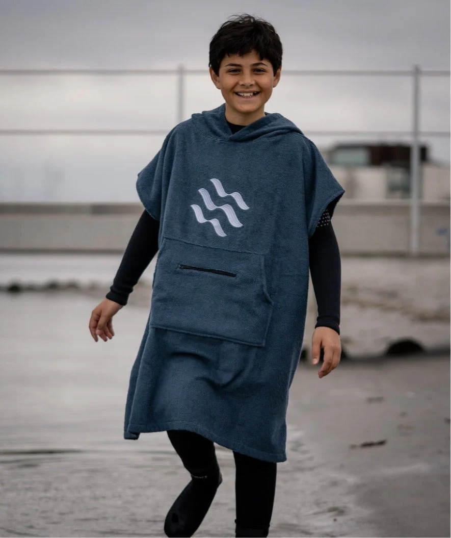 Watery Badeponcho für Junioren (6-15) - Baumwolle - Donkerblau - Image 13