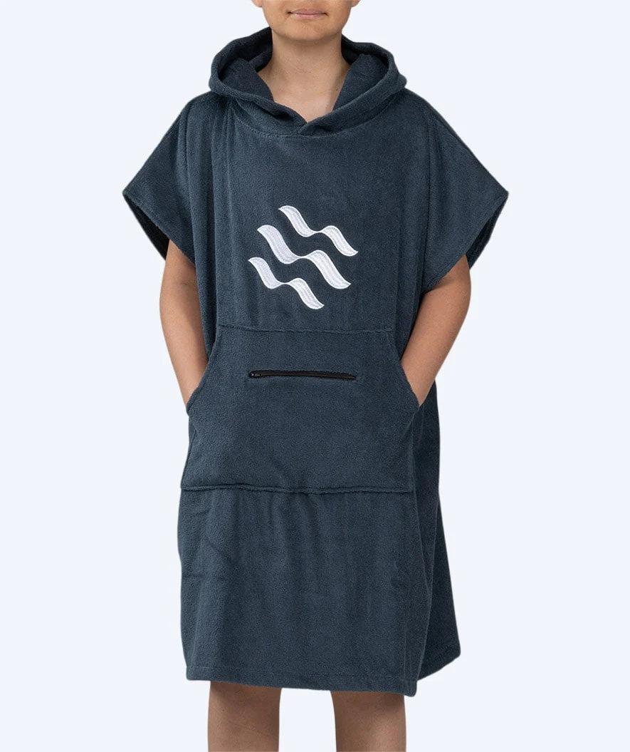 Watery Badeponcho für Junioren (6-15) - Baumwolle - Donkerblau - Image 2