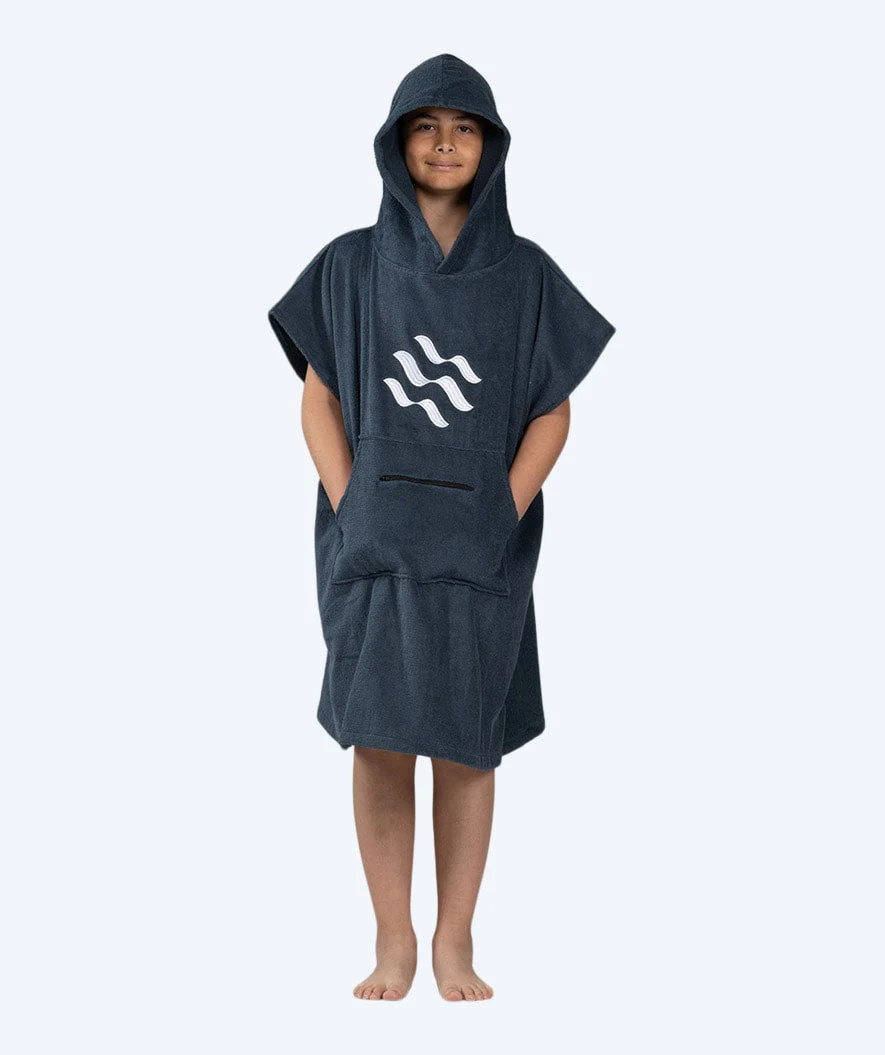 Watery Badeponcho für Junioren (6-15) - Baumwolle - Donkerblau - Image 3