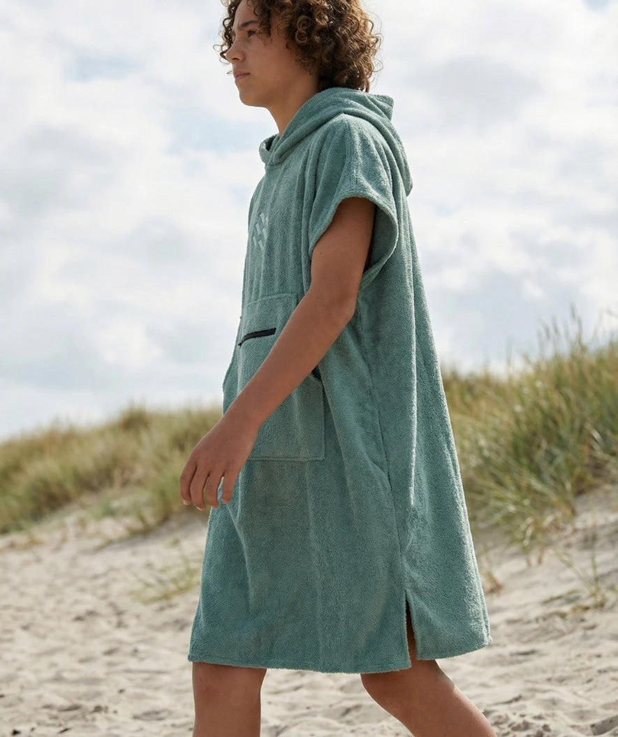 Watery Badeponcho für Junioren (6-15) - Baumwolle - Forrest Green - Image 4