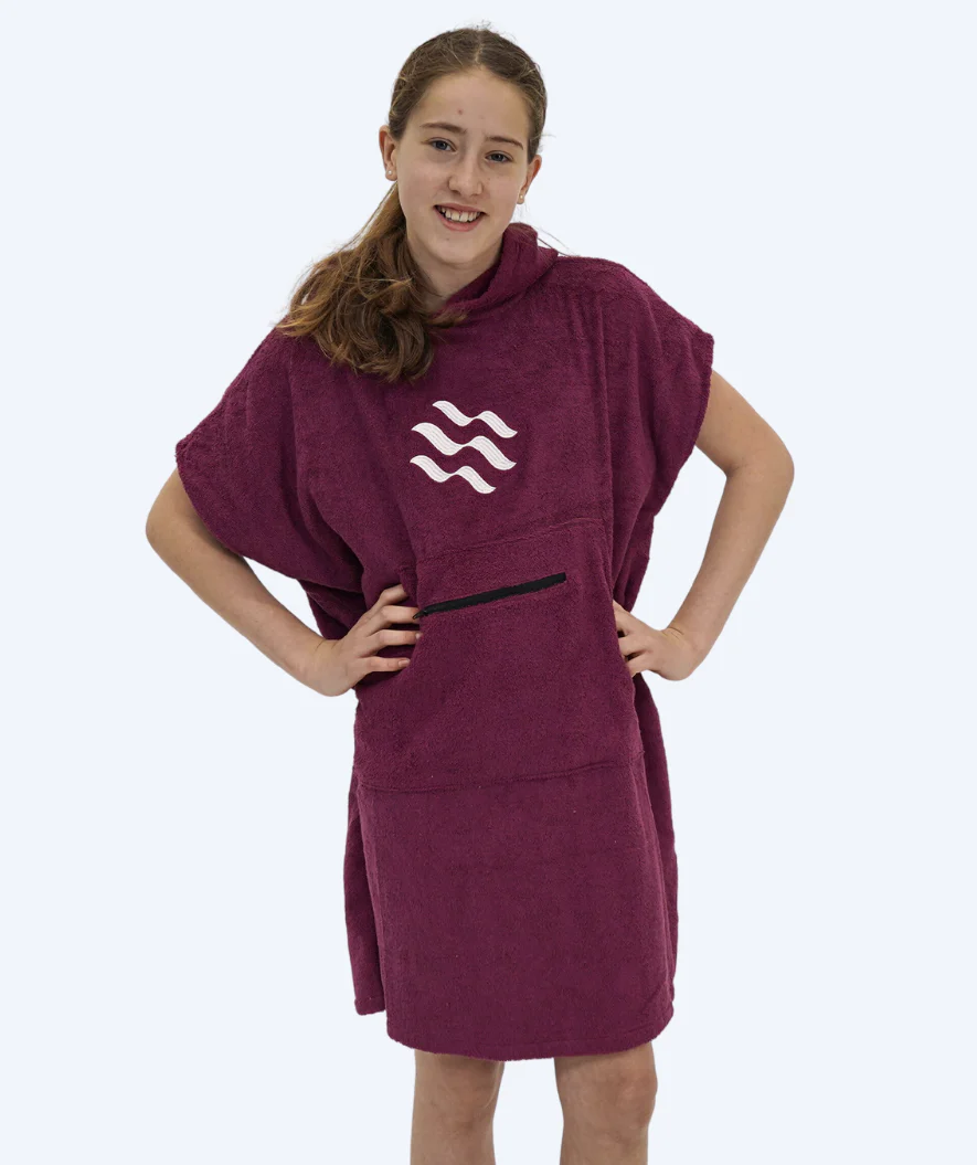Watery Badeponcho für Junioren (6-15) - Baumwolle - Lila - Image 3