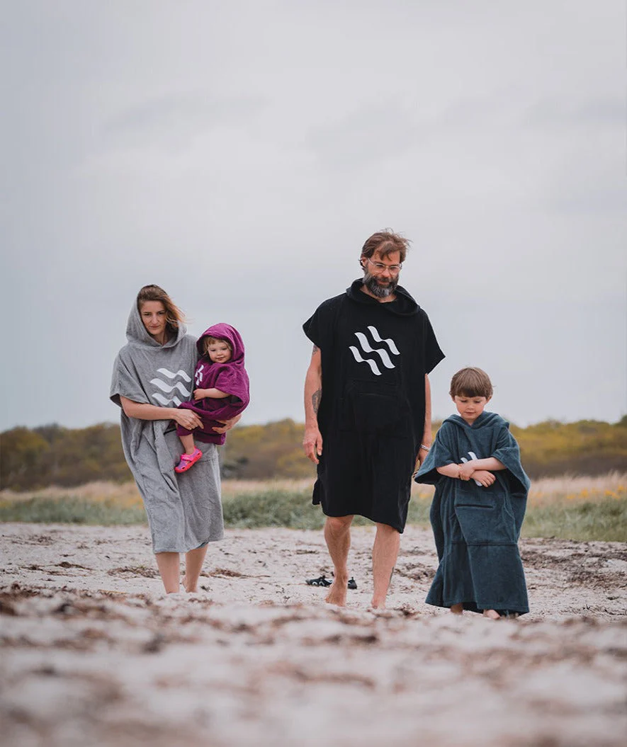 Watery Badeponcho für Junioren (6-15) - Baumwolle - Schwarz - Image 17