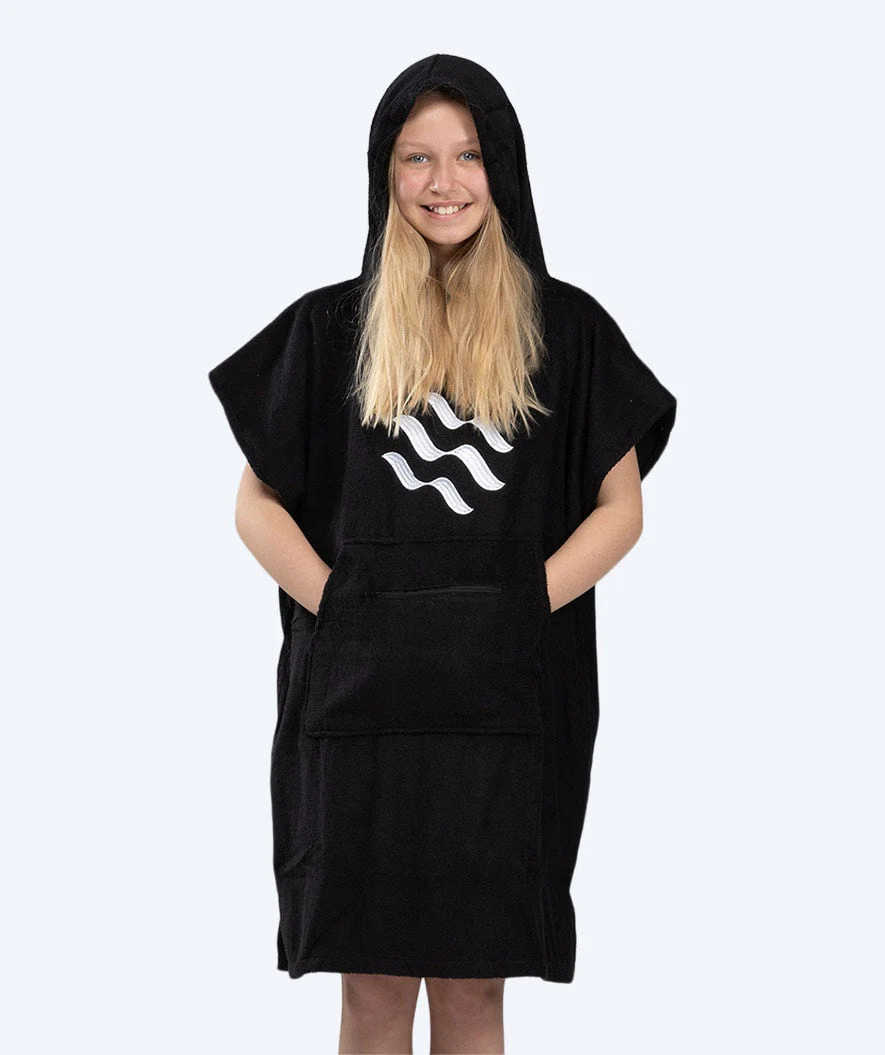 Watery Badeponcho für Junioren (6-15) - Baumwolle - Schwarz - Image 2