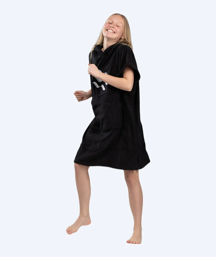 Watery Badeponcho für Junioren (6-15) - Baumwolle - Schwarz - Image 3