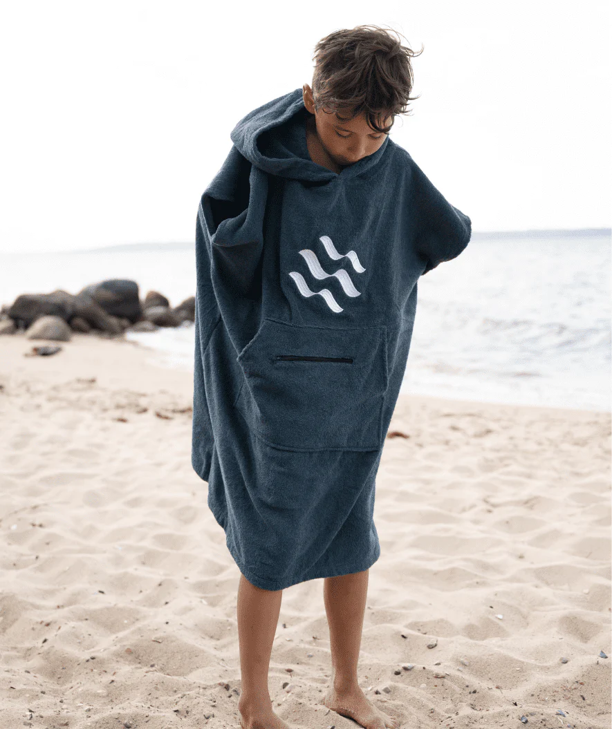 Watery Badeponcho für Junioren (6-15) - Baumwolle - Schwarz - Image 9
