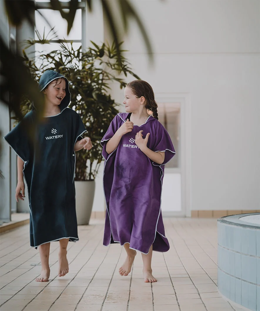 Watery Badeponcho für Junioren (6-15) - Mikrofaser - Lila - Image 12