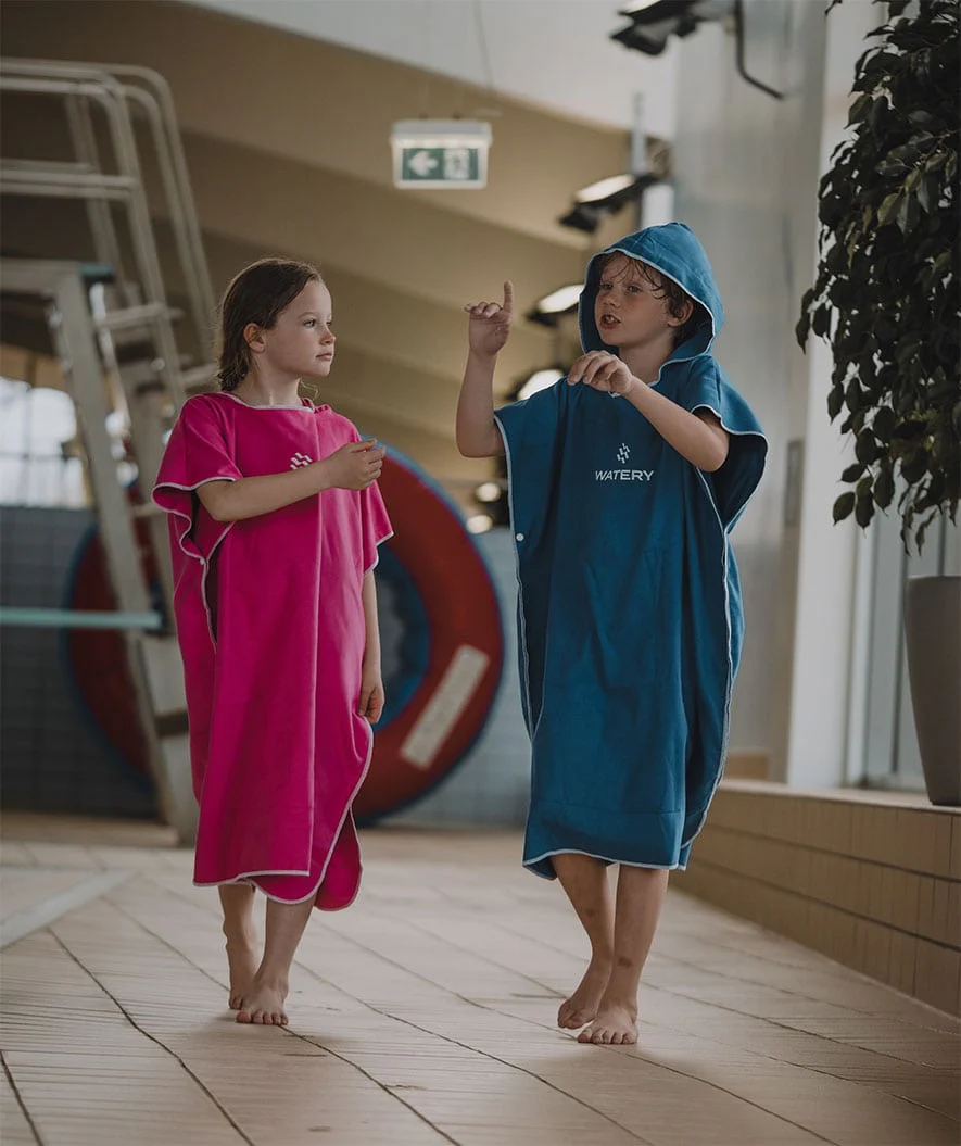 Watery Badeponcho für Junioren (6-15) - Mikrofaser - Royal Blue - Image 14