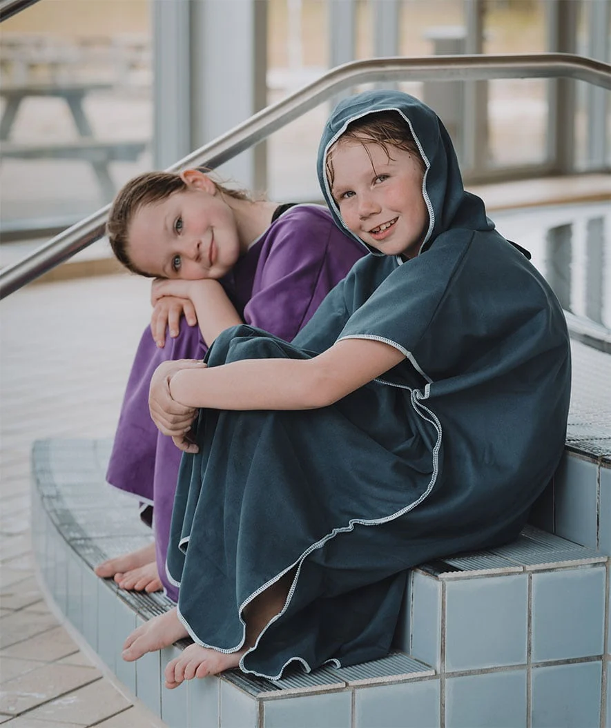 Watery Badeponcho für Junioren (6-15) - Mikrofaser - Schwarz - Image 13