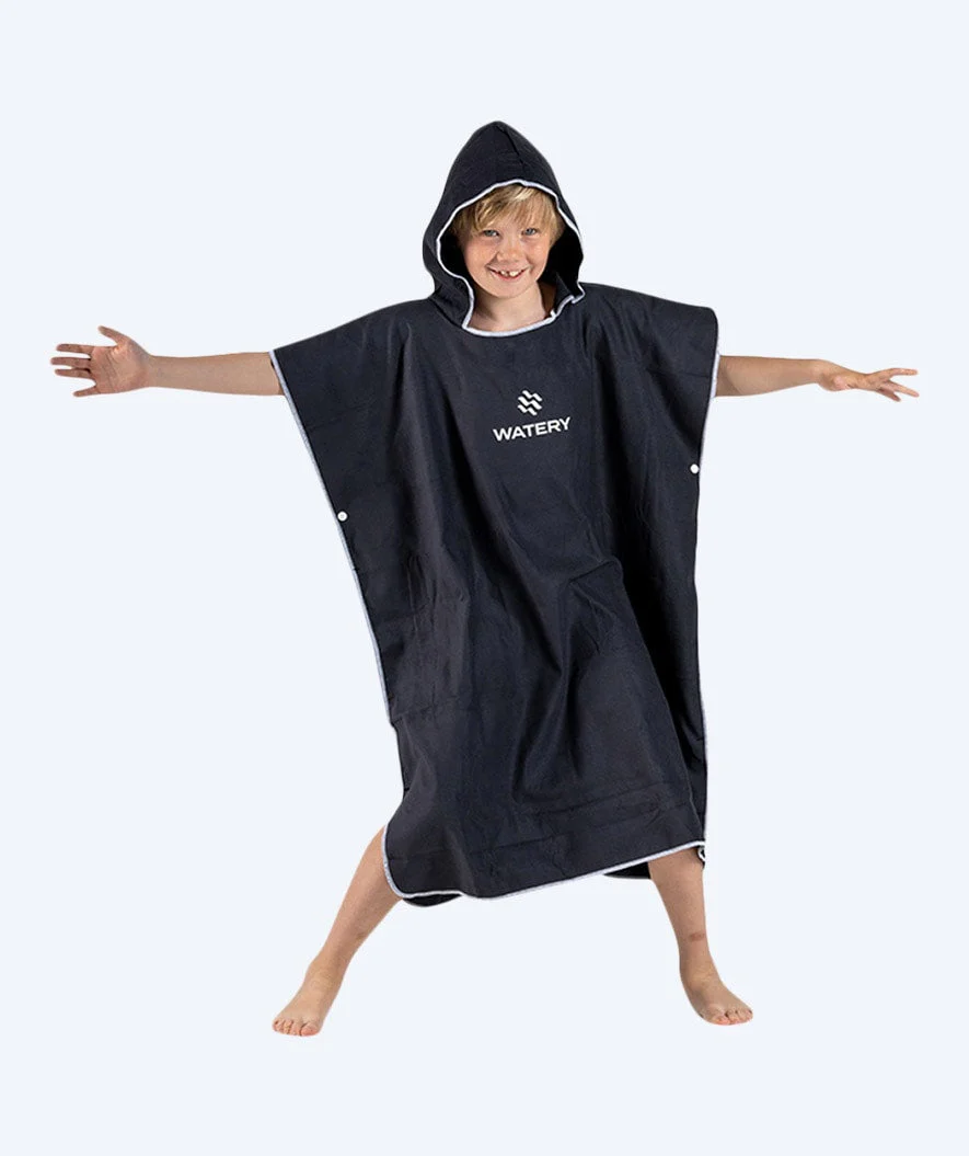 Watery Badeponcho für Junioren (6-15) - Mikrofaser - Schwarz - Image 6