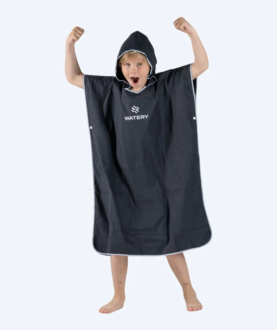 Watery Badeponcho für Junioren (6-15) - Mikrofaser - Schwarz - Image 8