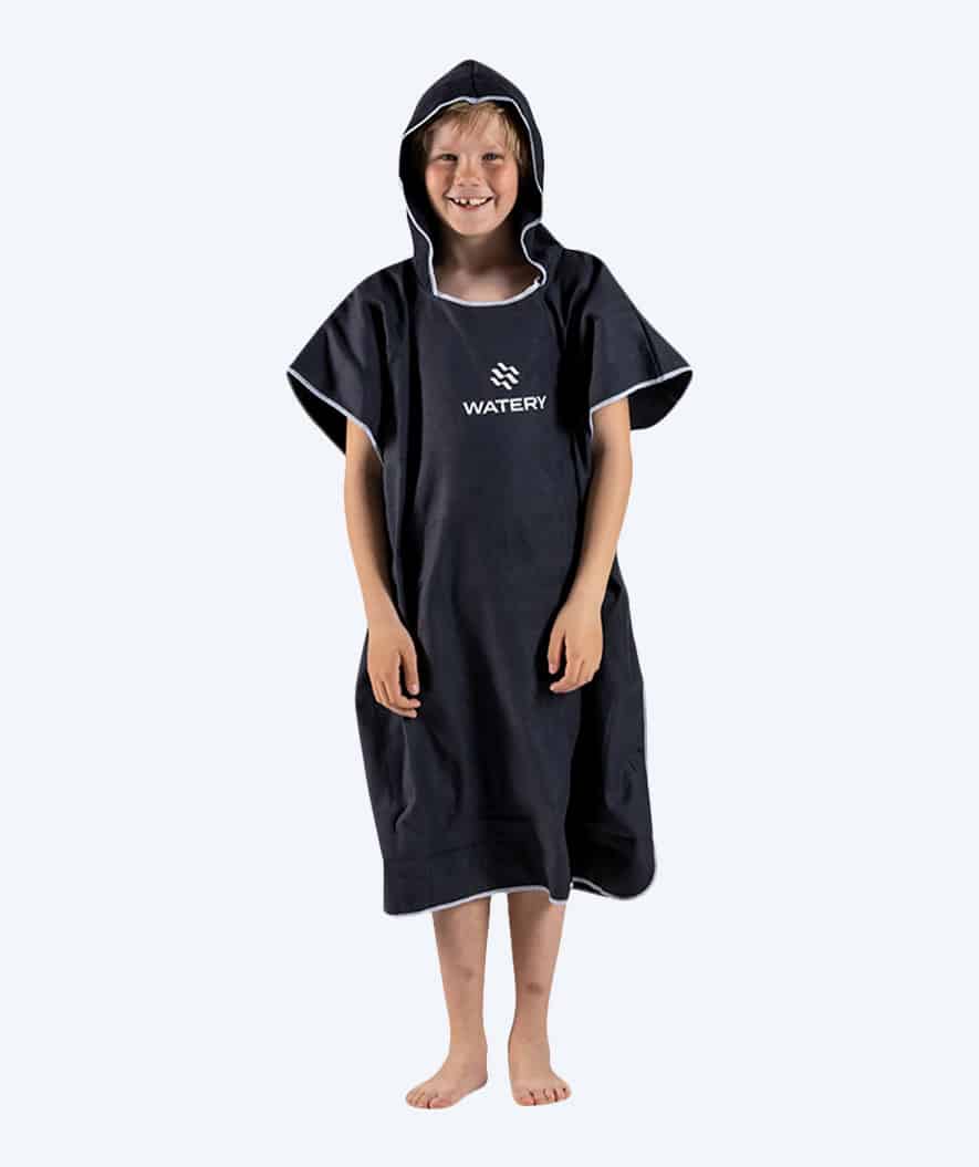 Watery Badeponcho für Junioren (6-15) - Mikrofaser - Schwarz - Image 9