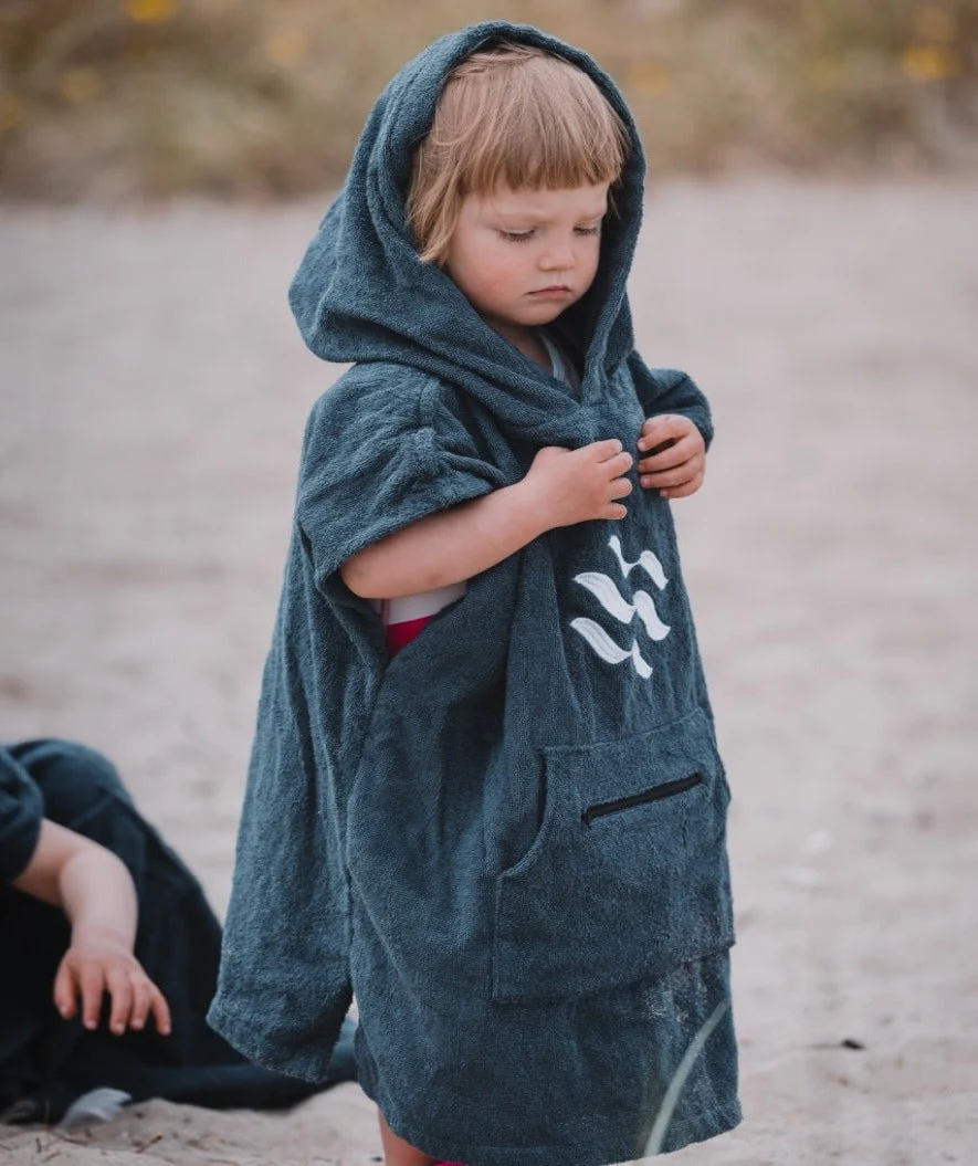 Watery Badeponcho für Kinder (1-6) - Baumwolle - Donkerblau - Image 11