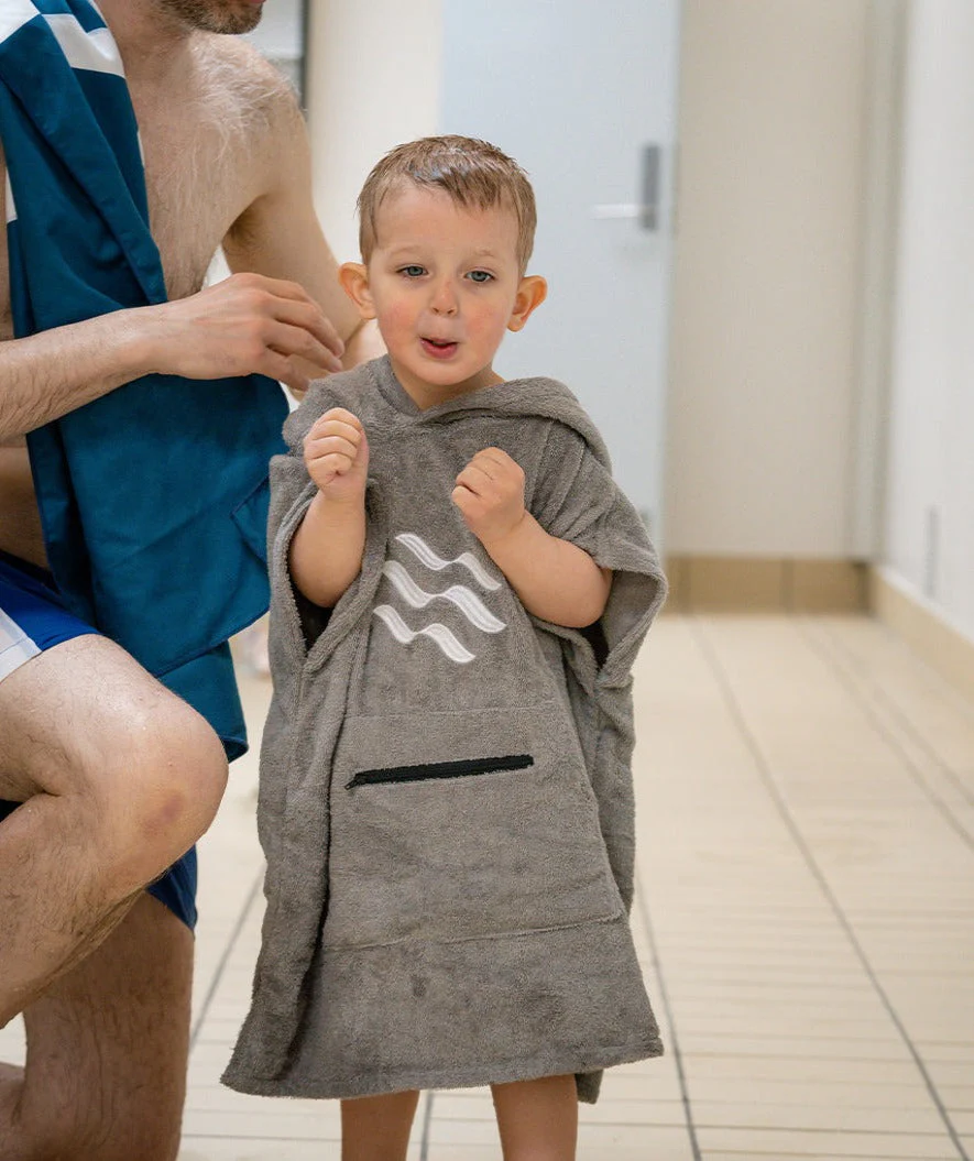 Watery Badeponcho für Kinder (1-6) - Baumwolle - Grau - Image 8