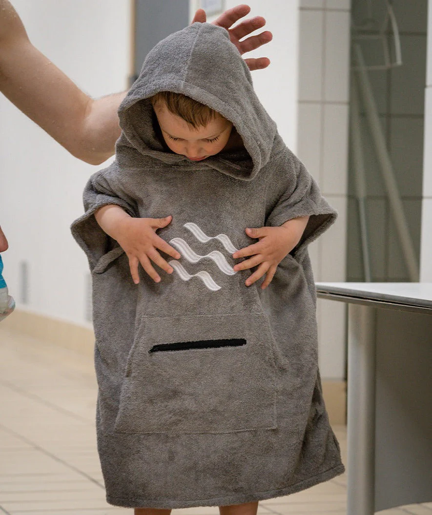 Watery Badeponcho für Kinder (1-6) - Baumwolle - Grau - Image 9
