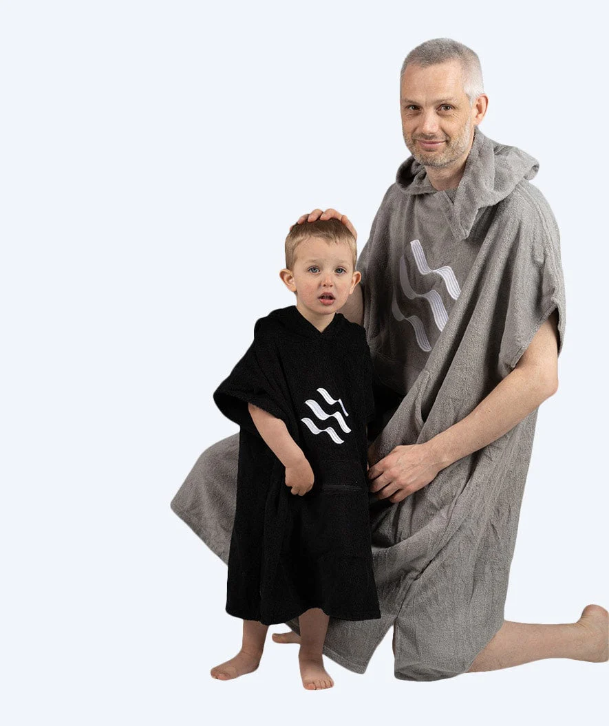 Watery Badeponcho für Kinder (1-6) - Baumwolle - Schwarz - Image 3