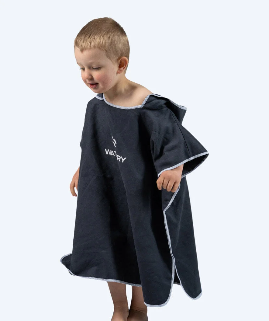 Watery Badeponcho für Kinder (1-6) - Mikrofaser - Schwarz - Image 2