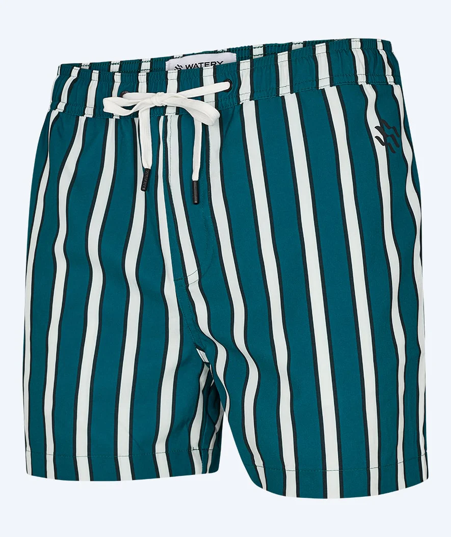 Watery Badeshorts für Herren - Kelvin Eco - Grün/Weiß - Image 14