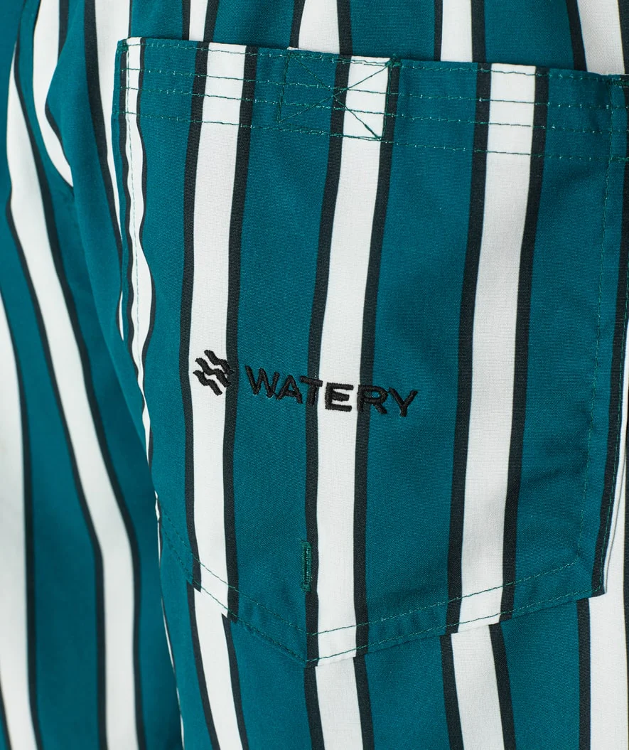 Watery Badeshorts für Herren - Kelvin Eco - Grün/Weiß - Image 17
