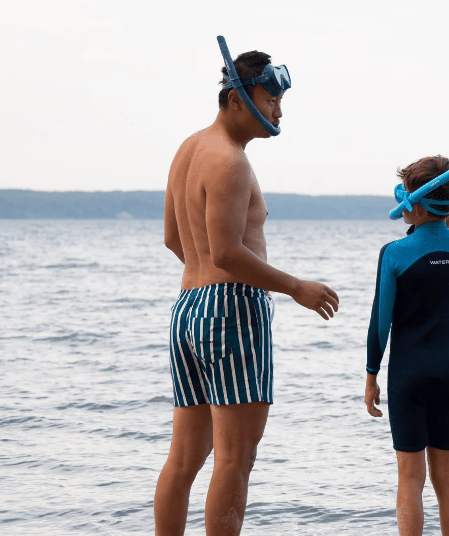 Watery Badeshorts für Herren - Kelvin Eco - Grün/Weiß - Image 9