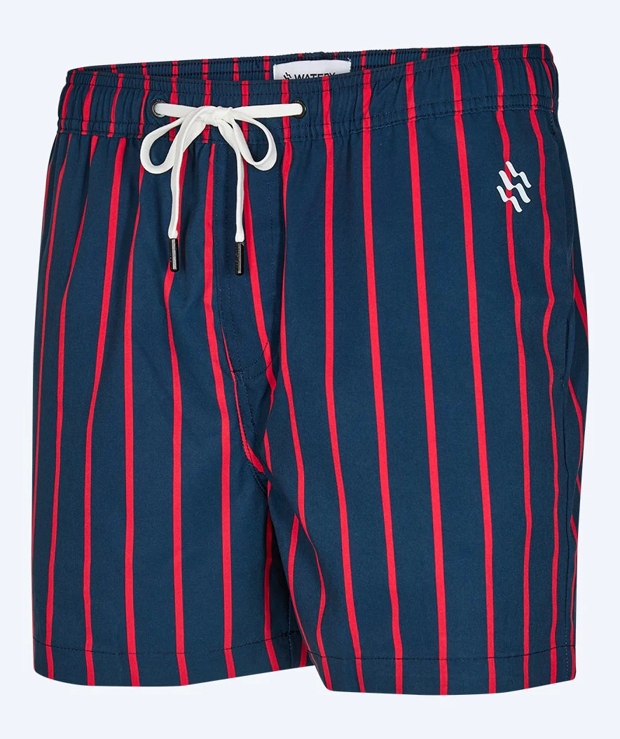 Watery Badeshorts für Herren - Marilla Eco - Donkerblau/Rot - Image 6