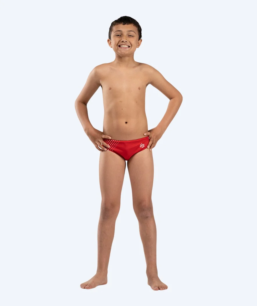 Watery Badeslip für Jungen - Budgie Eco - Red Sporty