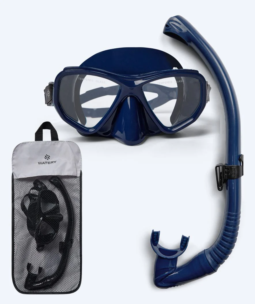 Watery Combo Schnorchelset für Erwachsene (ab 15 Jahre) - Fenton Pro - Donkerblau - Image 13