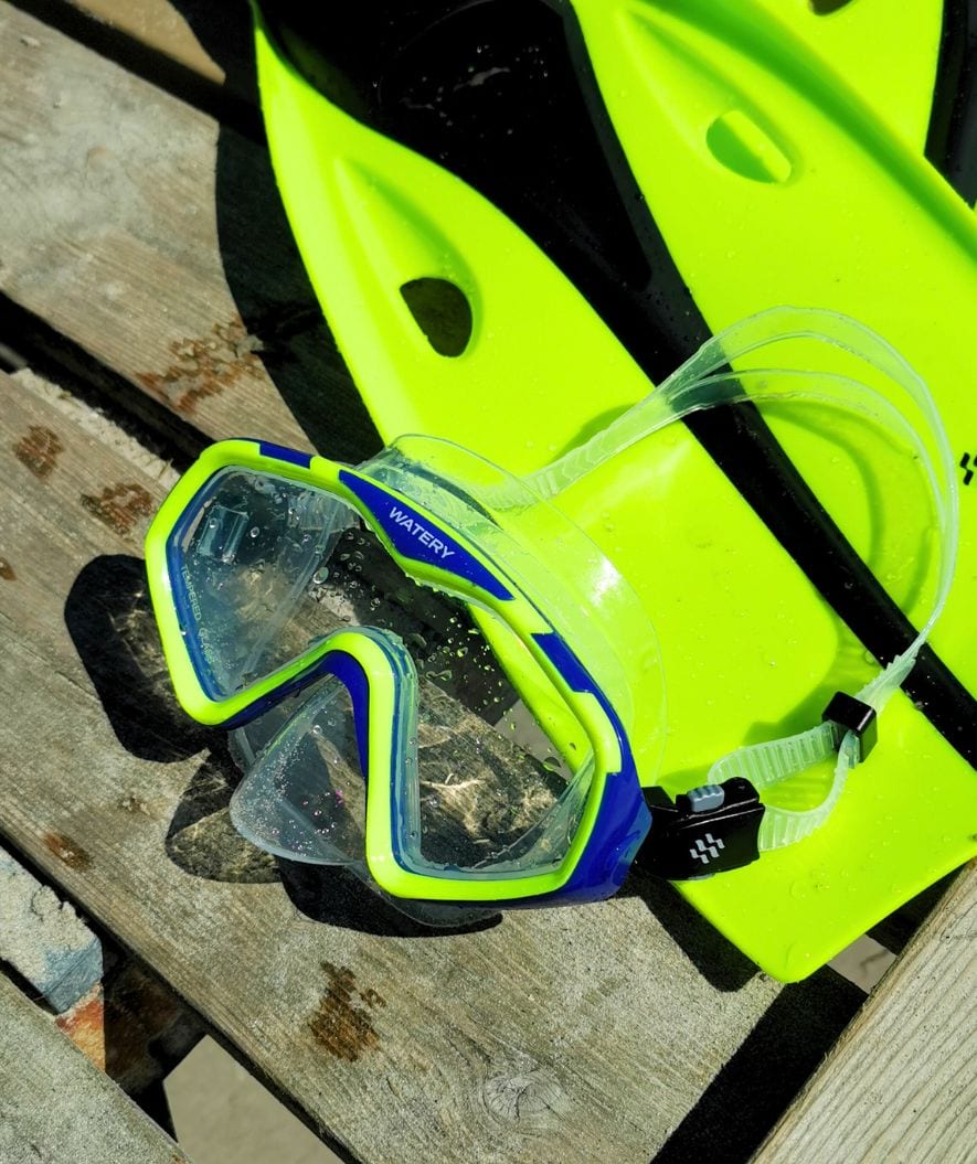 Watery Combo Schnorchelset für Erwachsene (ab 15 Jahre) - Leach Pro - Blau/Gelb - Image 3