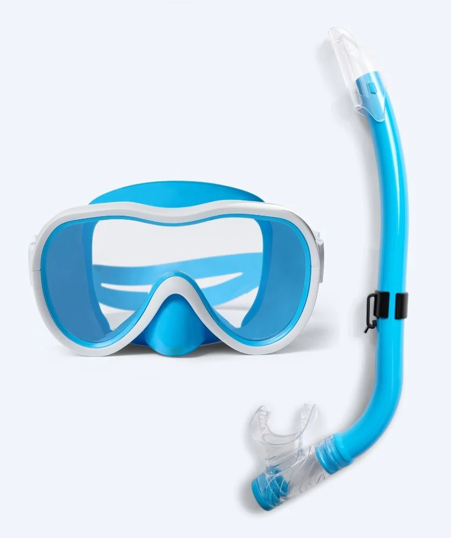 Watery Combo Schnorchelset für Junioren (8-15) - Odine - Blau/Weiß