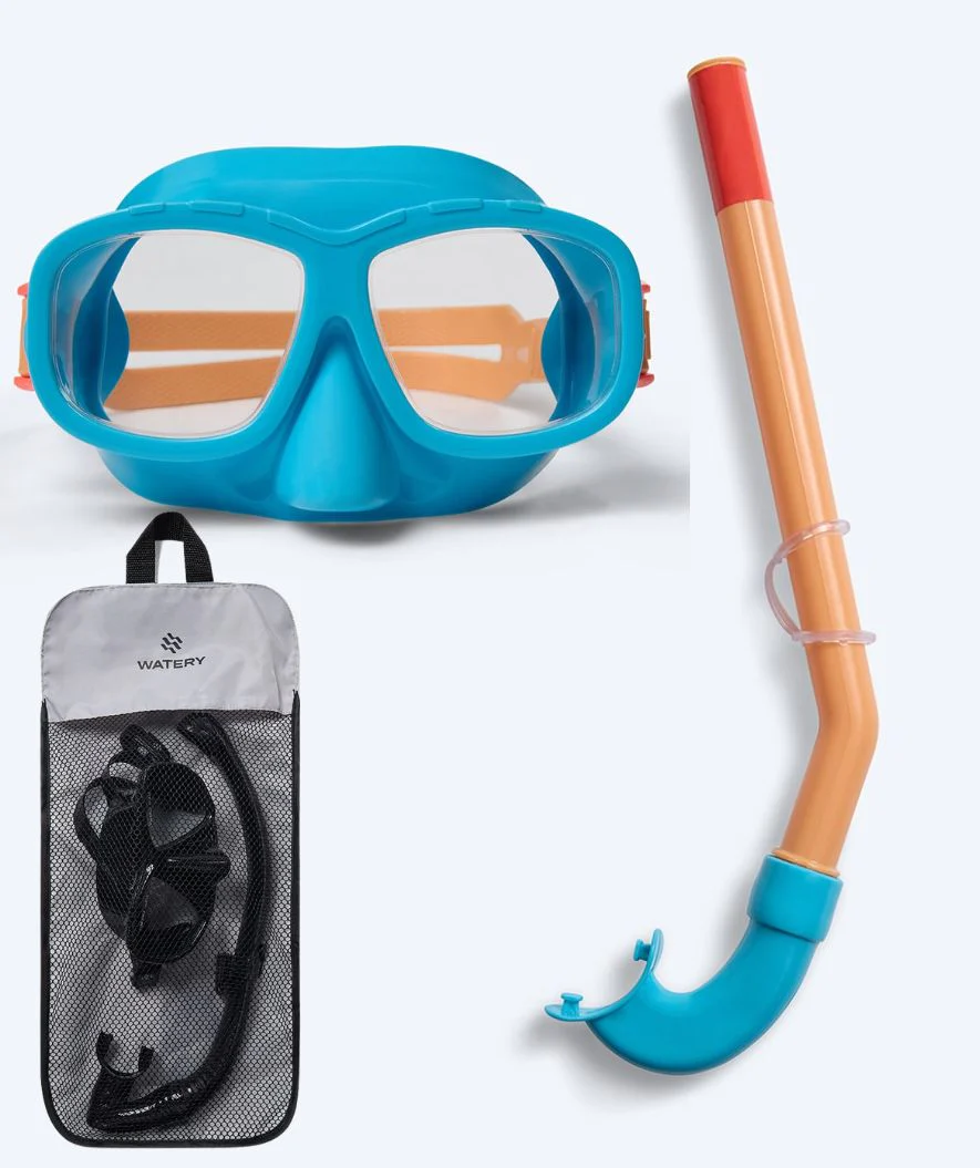 Watery Combo Schnorchelset für Kinder (4-10) - Wyre - Blau/Orange - Image 12