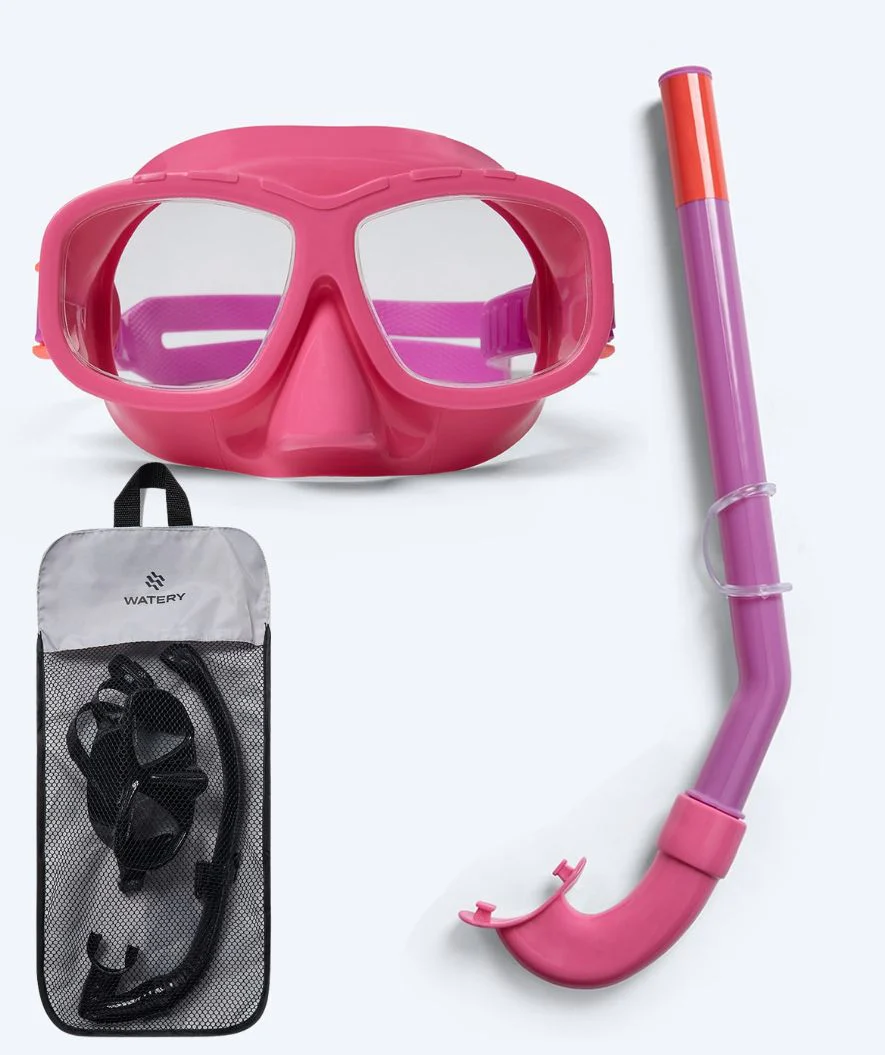 Watery Combo Schnorchelset für Kinder (4-10) - Wyre - Hellrosa/Lila - Image 10
