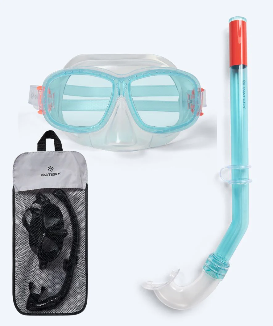 Watery Combo Schnorchelset für Kinder (4-10) - Wyre - Weiß/Blau - Image 12