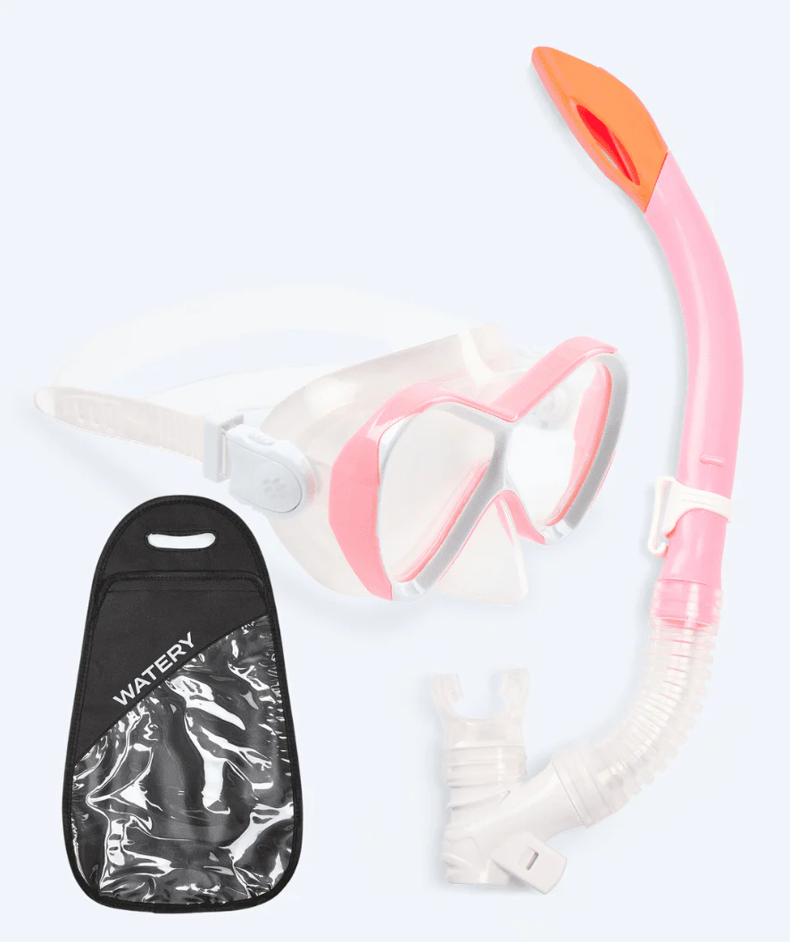 Watery Combo Schnorchelset für Kinder - Triton Semi-dry - Hellrosa - Image 9