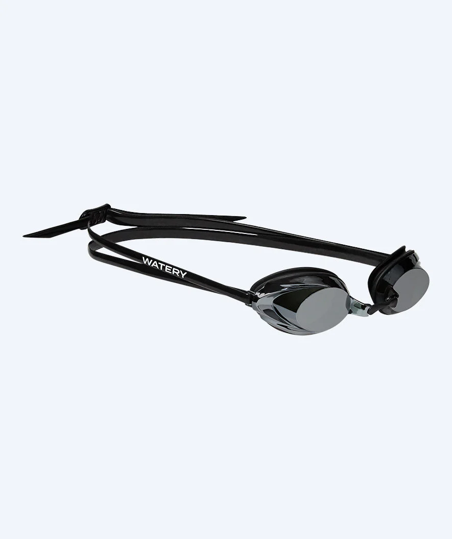 Watery Elite Schwimmbrillen - Captain Mirror - Schwarz/Silber
