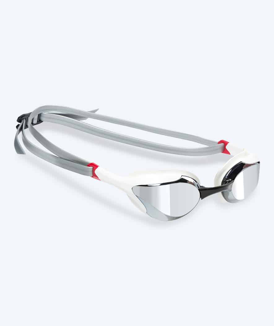 Watery Elite Schwimmbrillen - Murphy Mirror - Weiß/Silber