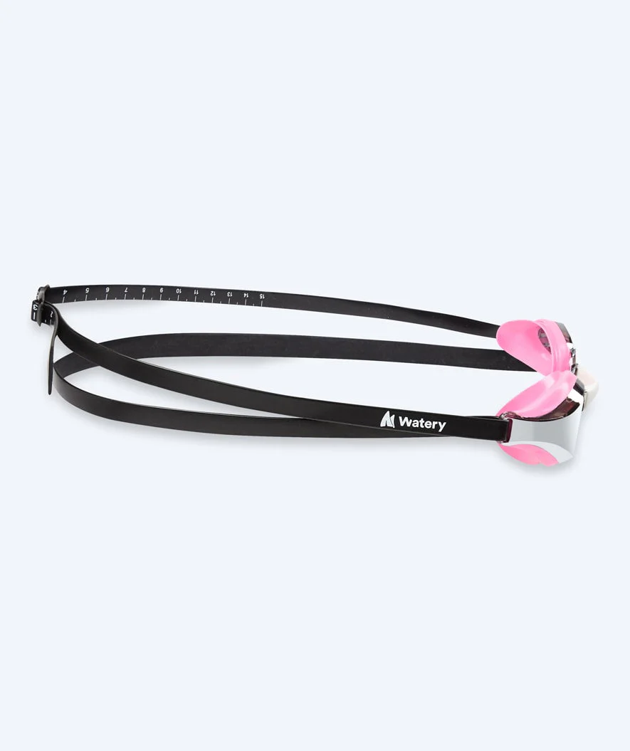 Watery Elite Schwimmbrillen - Poseidon Mirror - Rosa/Silber - Image 4