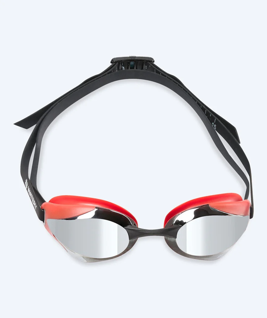 Watery Elite Schwimmbrillen - Poseidon Ultra Mirror - Rot/Silber - Image 2
