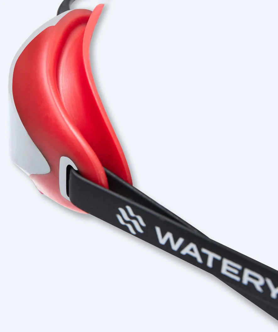 Watery Elite Schwimmbrillen - Poseidon Ultra Mirror - Rot/Silber - Image 5