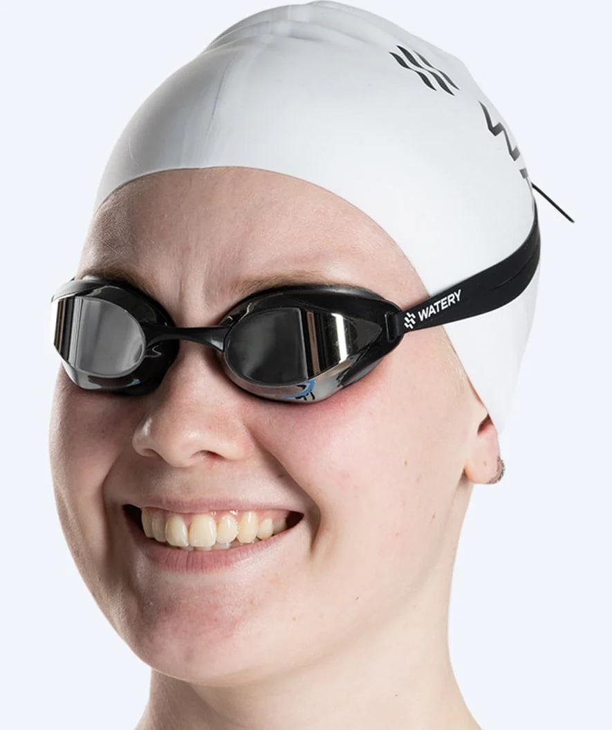 Watery Elite Schwimmbrillen - Poseidon Ultra Mirror - Schwarz/Silber - Image 11